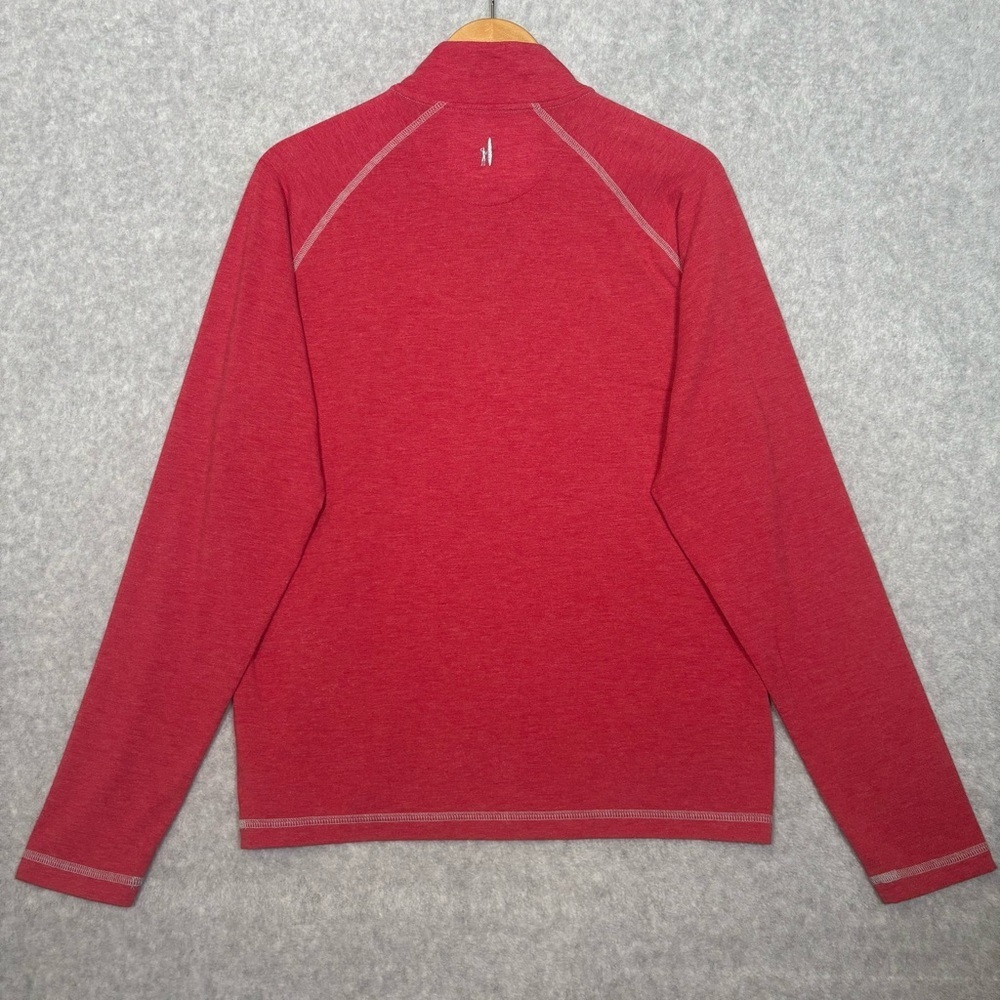 Johnnie-O Natural Performance 1/4 Quarter Zip Pullover-Red Maroon-Men Medium - Picture 5 of 6